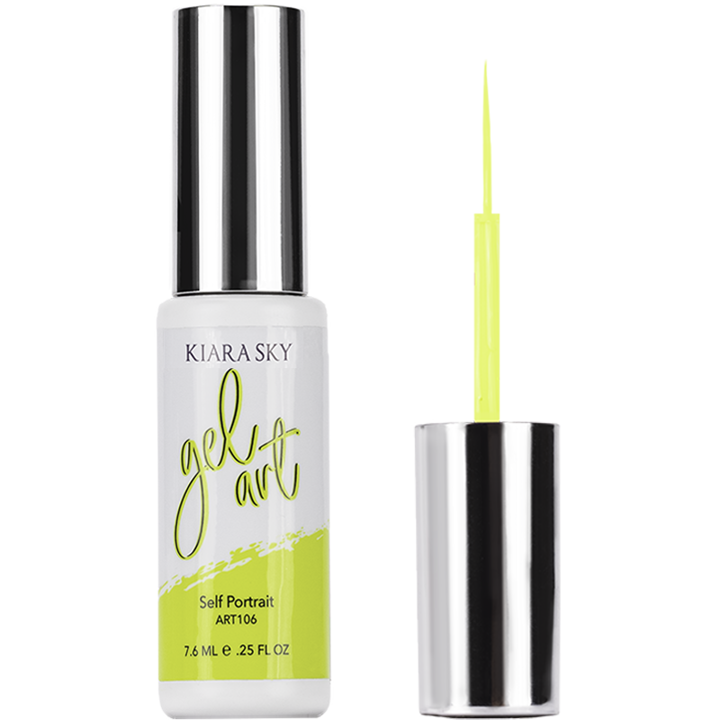 Self Portrait gel art bottle and upside down lid with applicator